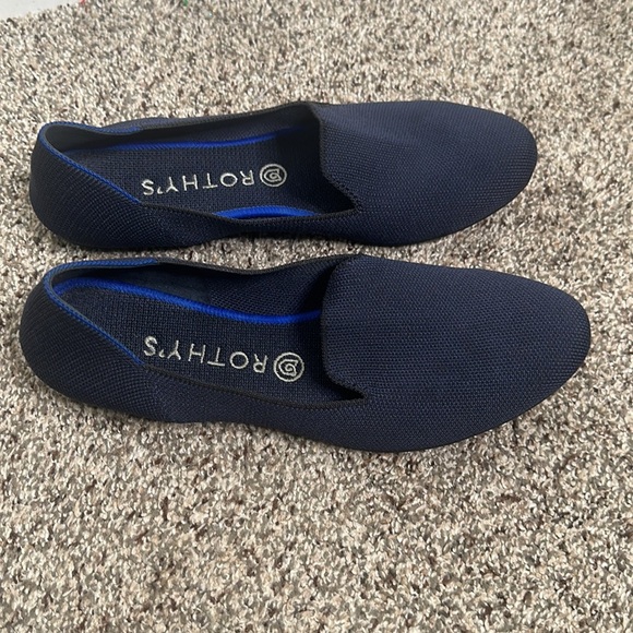 ROTHYS navy blue flats size 10 - Picture 3 of 9